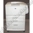 LaserJet 9050dtn with optional 2000-sheet feeder and optional manual feed tray installed 